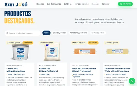 Catálogo con buscador de San José Gastronómicos