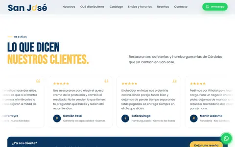 Reseñas de clientes en San José Gastronómicos